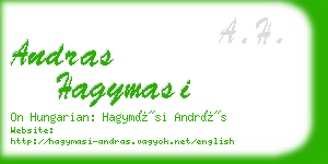 andras hagymasi business card